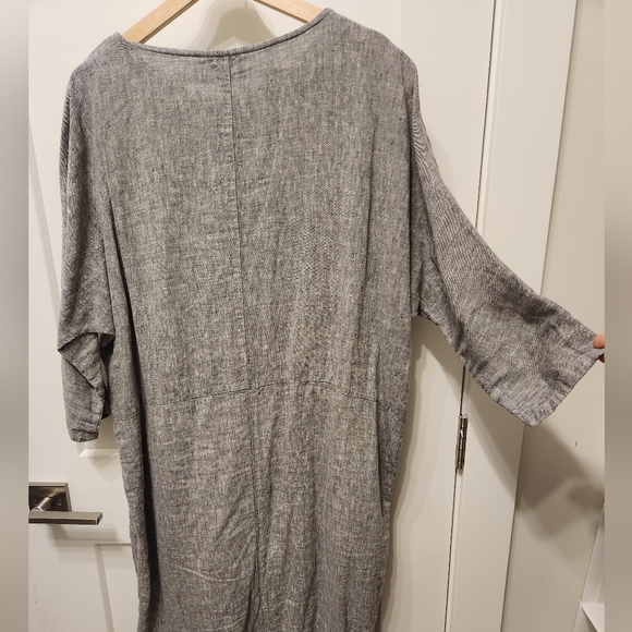 Eva's Sunday EVASSUNDAY grey linen Leah dress - Picture 6 of 9